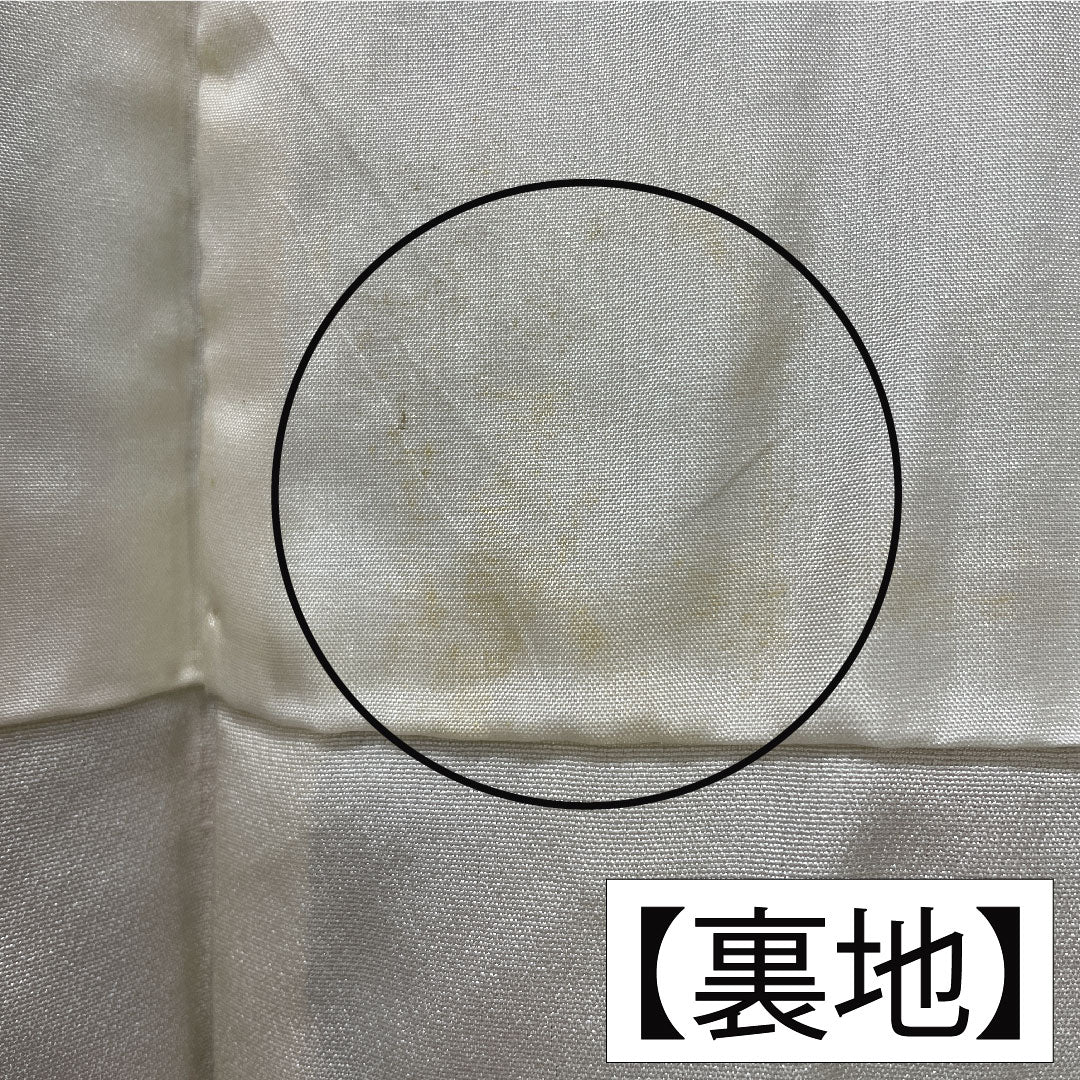 小紋 正絹 身丈154cm 裄丈63cm 袷 乳白色（にゅうはくしょく） 京紅型 吉祥文様 Bランク クリーム系 1115004844215