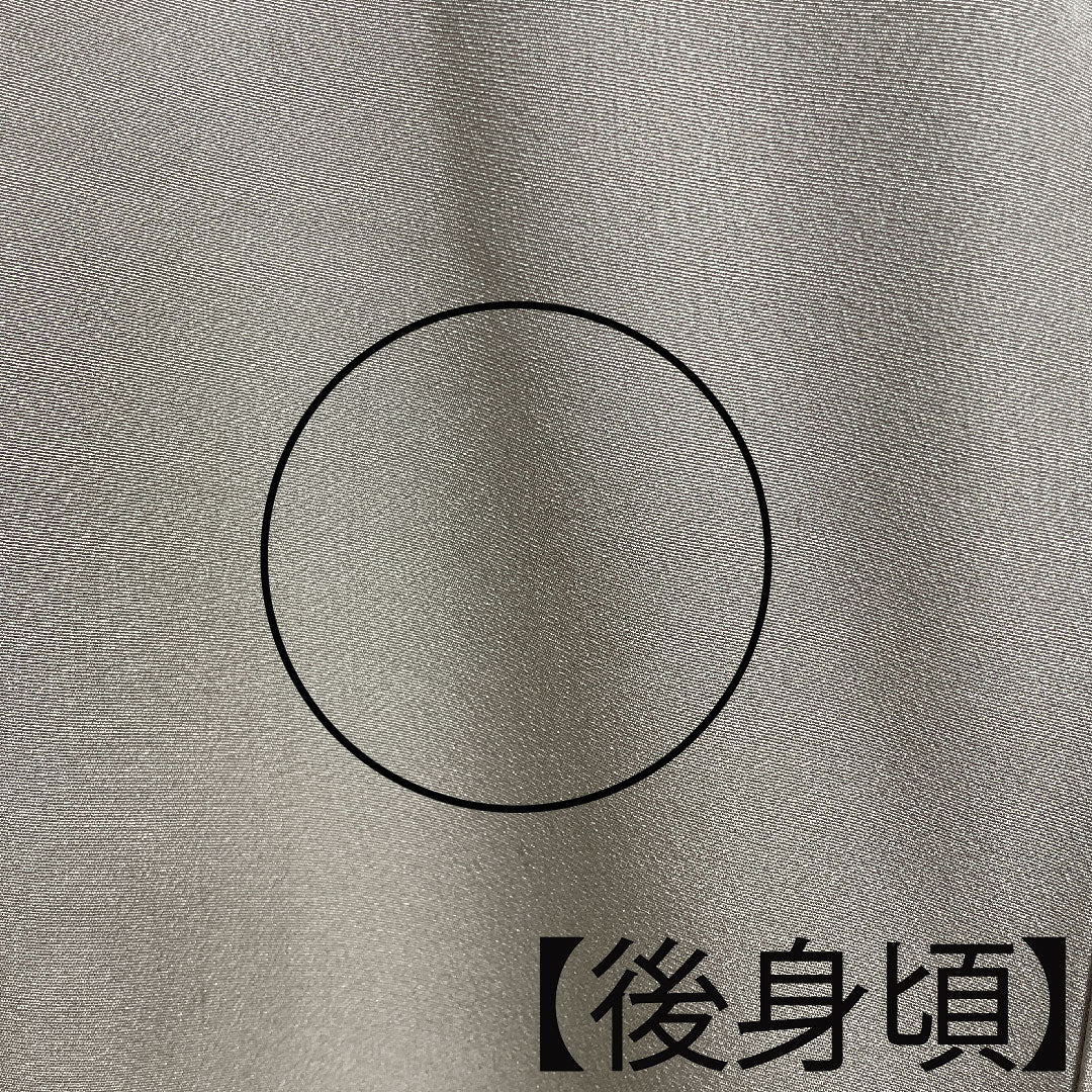 色留袖 身丈150cm 裄丈64.5cm 袷 蝋色 京友禅 松 丸に剣片喰 正絹 Aランク 三つ紋 緑系 1111000493119