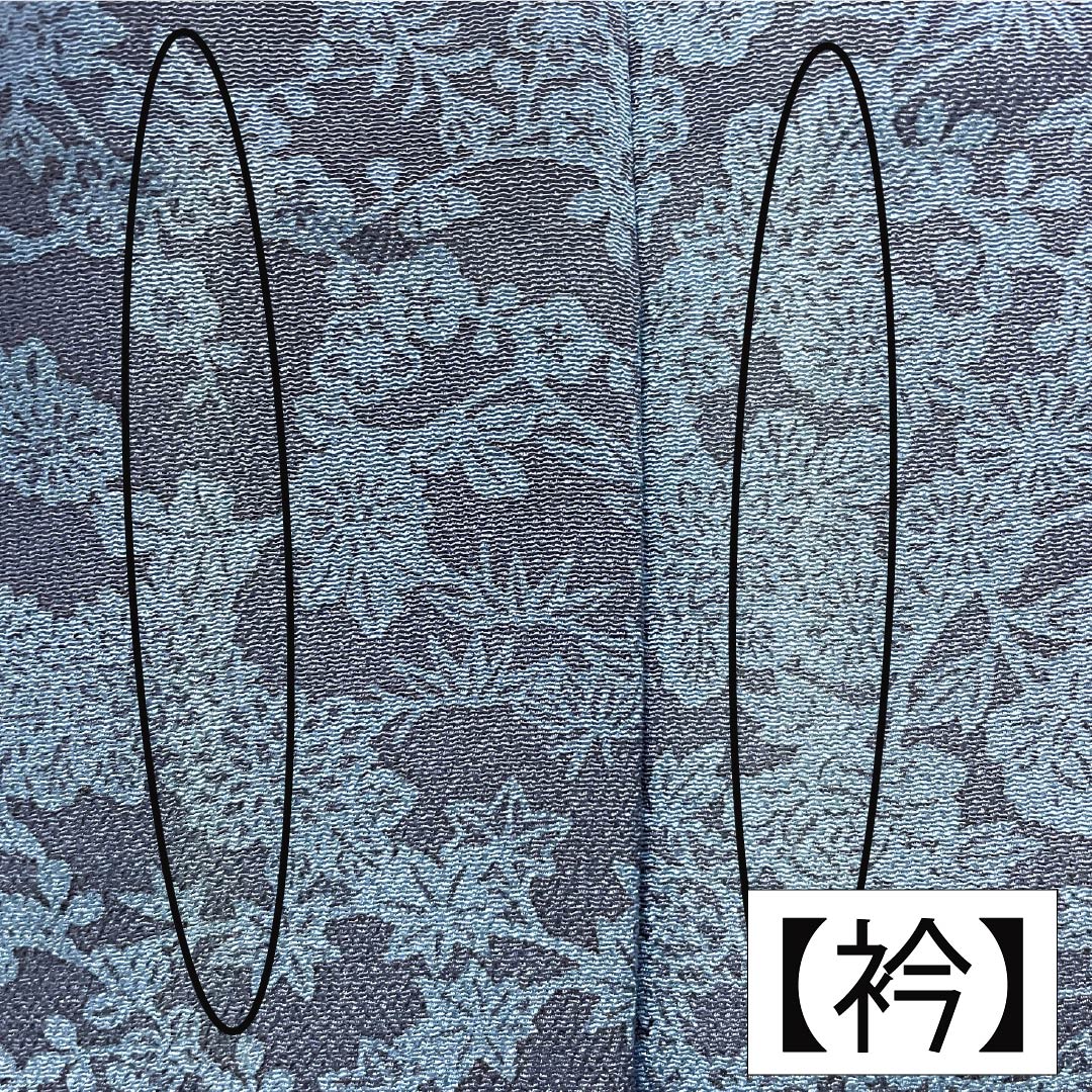 訪問着 正絹 身丈159cm 裄丈62cm 袷 濃紺色（のうこんいろ） 型染 総花 Aランク 紺系 1115005403318
