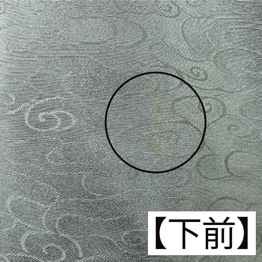 色無地 正絹 Sランク 身丈157.5cm 裄丈63cm 深川鼠色（ふかがわねずいろ） 綸子 流水 袷 グレー系 1114002392322