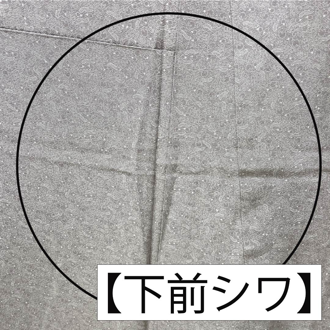 Komon silk S-rank, length 157.5cm, sleeve length 66cm, lined, ash-cherry blossom color (haizakurairo), stencil-dyed Edo komon, by Kaneda Noboru II, Kaneda Senko, gray, 1115007482322