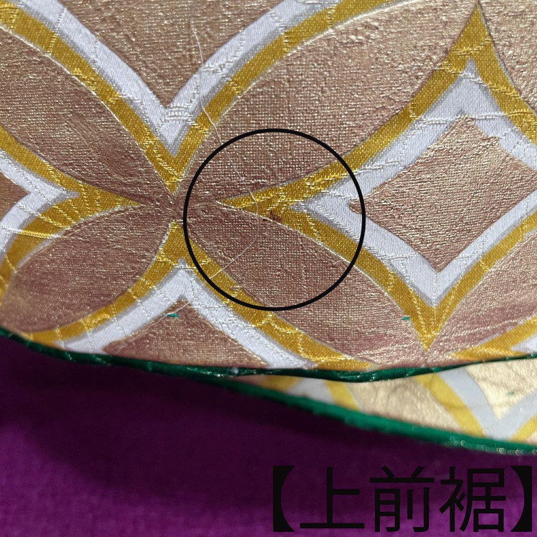 振袖 正絹 身丈161.5cm 裄丈65cm 袷  濡葉色 京友禅 吉祥文様  Aランク 緑系 1113001973419