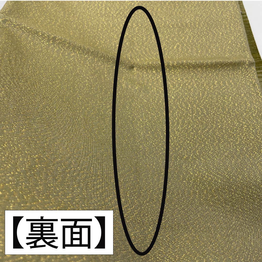 袋帯 正絹 裏柳色（うらやなぎいろ） 綴れ織 丸紋 帯丈442cm Sランク ポイント柄 セミフォーマル 緑系 1123014912319
