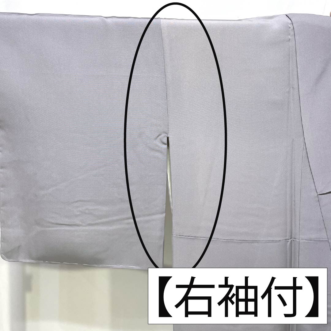訪問着 正絹 Bランク 袷 身丈154cm 裄丈64.5cm 鈍紫色（にぶむらさきいろ） 一つ紋 中陰五三桐 京友禅 霞 萩 紫系 1112007244220
