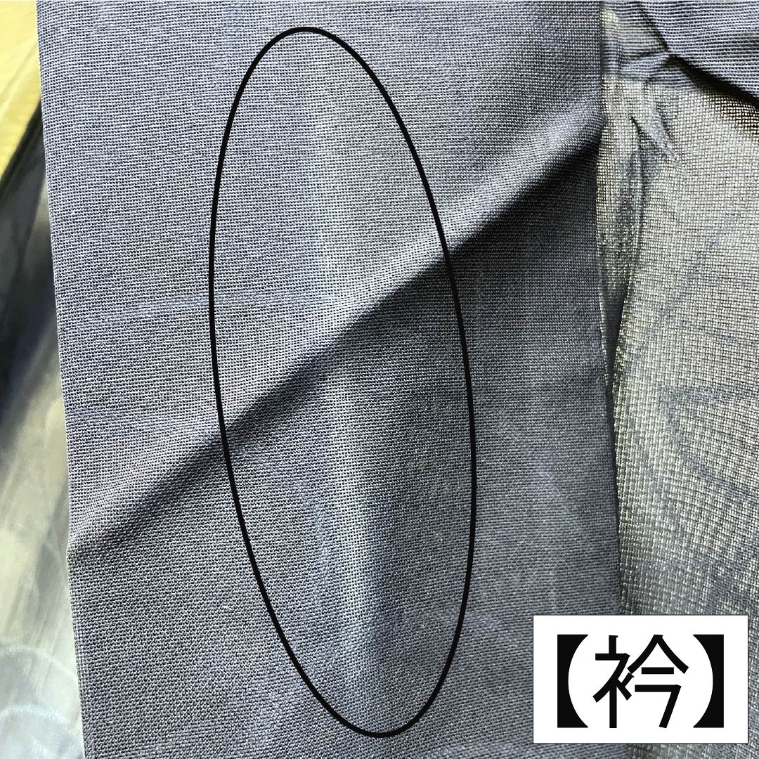 夏物 正絹 色無地 Bランク 身丈154.5cm 裄丈62.5cm 濃紺色（のうこんいろ） 草花模様 紗 紺系 1132004334218