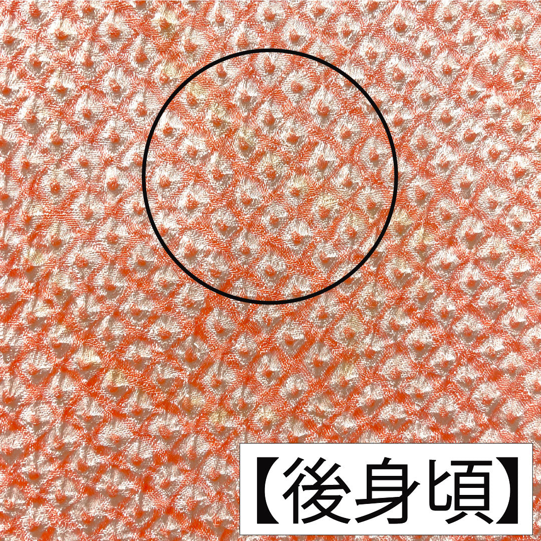 小紋 正絹 身丈155cm 裄丈63cm 袷 東雲色（しののめいろ） 総絞り 疋田絞り Aランク ピンク系 1115004763313