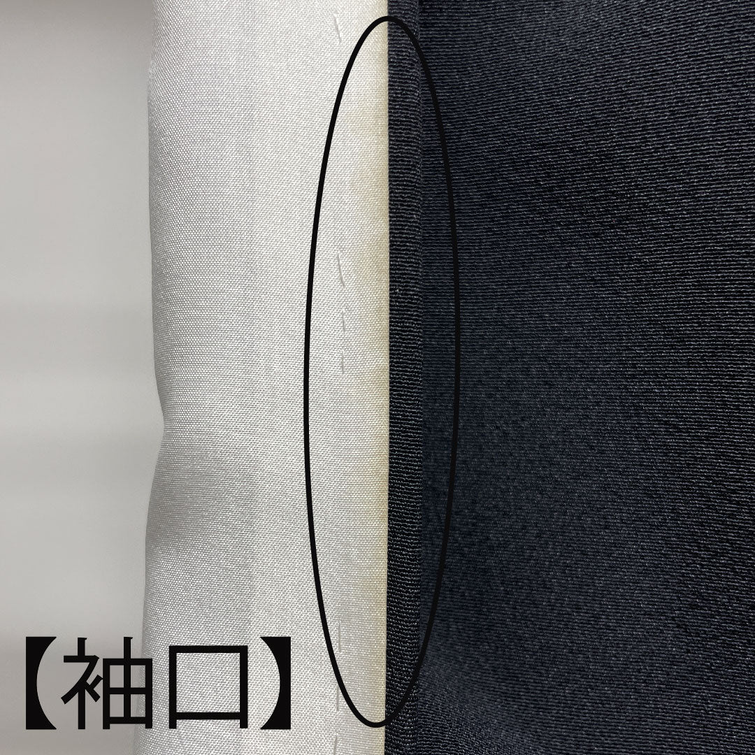 Black formal kimono, length 150cm, sleeve length 63.5cm, lined, Kiriya Suizan Kobo, Tsujigahana, circle with iris, pure silk, S rank, five crests, black, 1111001122110