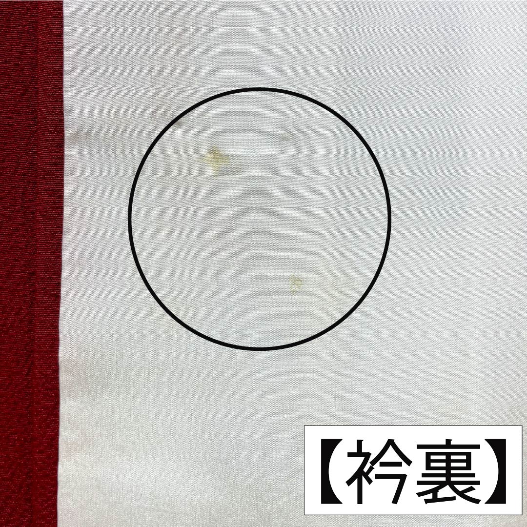Kimono (Furisode) Pure Silk A Rank, Length 164.5cm, Sleeve-to-sleeve 67.5cm, Lined, Oxblood Red, Kyo-Bingata, Auspicious Motifs, Yume Guard Processed, Red tones, 1113002923412