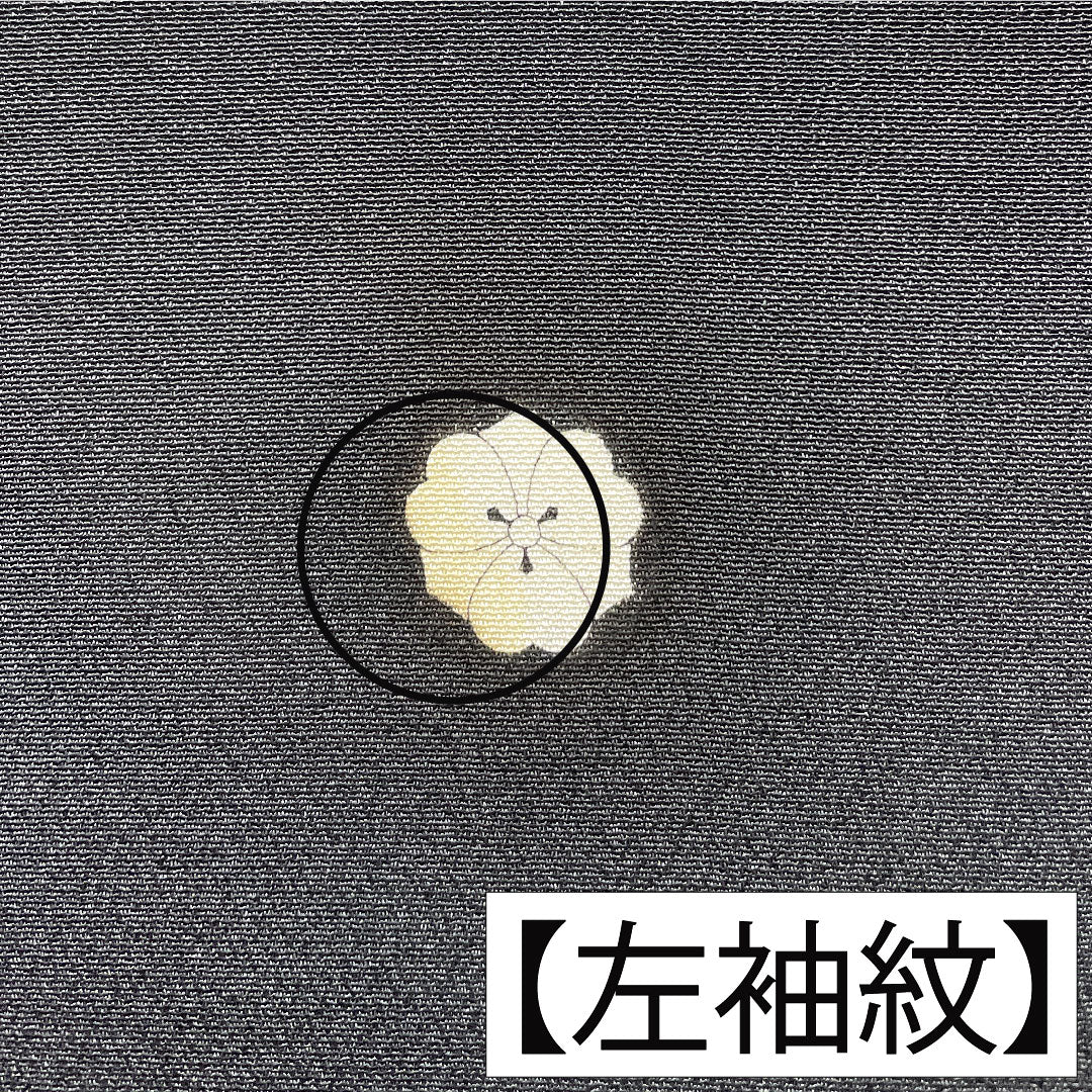 黒留袖 正絹 身丈165cm 裄丈63cm 袷 京友禅 鶴 菊 竹 梅 五つ紋 剣片喰 Aランク 黒系 1111001503510
