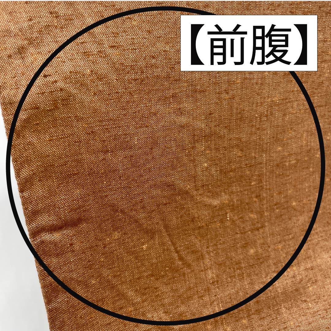 袋帯 正絹 朱度生壁色（しゅどなまかべいろ） 紬地 鳥 丸に花唐草 帯丈444cm Sランク 六通 カジュアル 茶系 1123013192314
