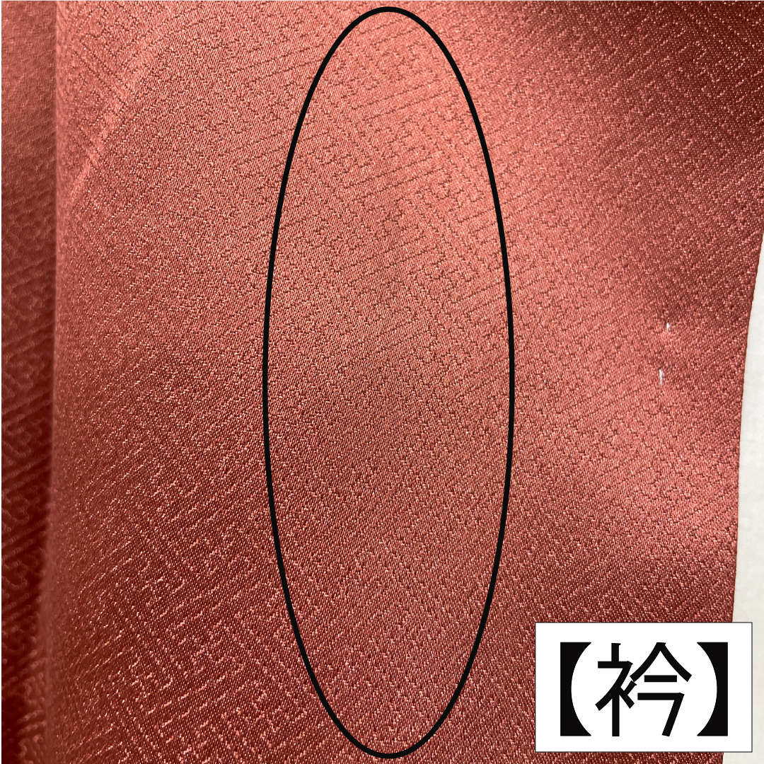 色留袖 正絹 身丈166cm 裄丈65cm 袷 紅唐色（べにとういろ） 京友禅 格天井 宝尽くし 一つ紋 左離れ立葵 Aランク 朱系 1111001563516