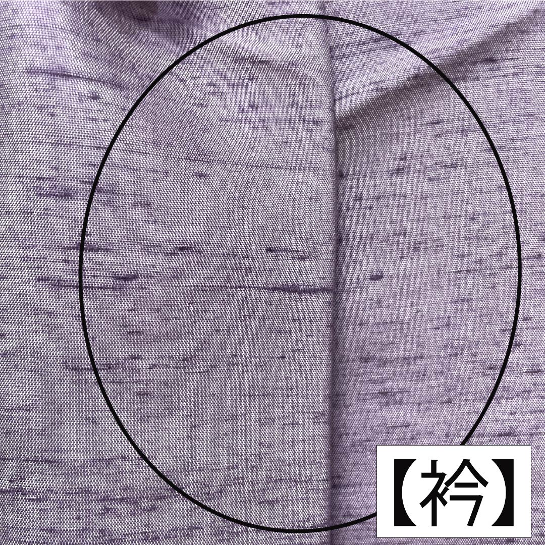 Visiting Kimono, Pure Silk, Grade A, Lined, Length 165.5cm, Sleeve Length 63cm, Half-Colored (Hashitairo), Kyoto Kaga Yuzen, Tsukesage, Tsumugi Fabric, Artist's Work, Floral Design, Purple, Product Number: 1112007503520