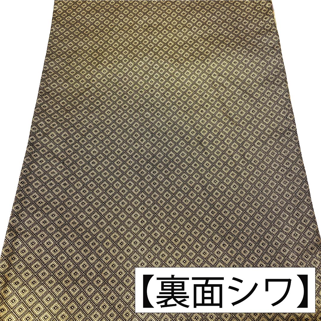 袋帯 正絹 Sランク 西陣織 竹垣 草花 帯丈428cm 六通 フォーマル 金系 1123017592321