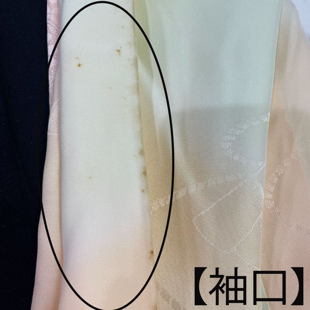 長襦袢 正絹 身丈123.5cm 裄丈64.5cm 単衣  振袖用 ぼかし染  Bランク グラデーション系 1129000604299