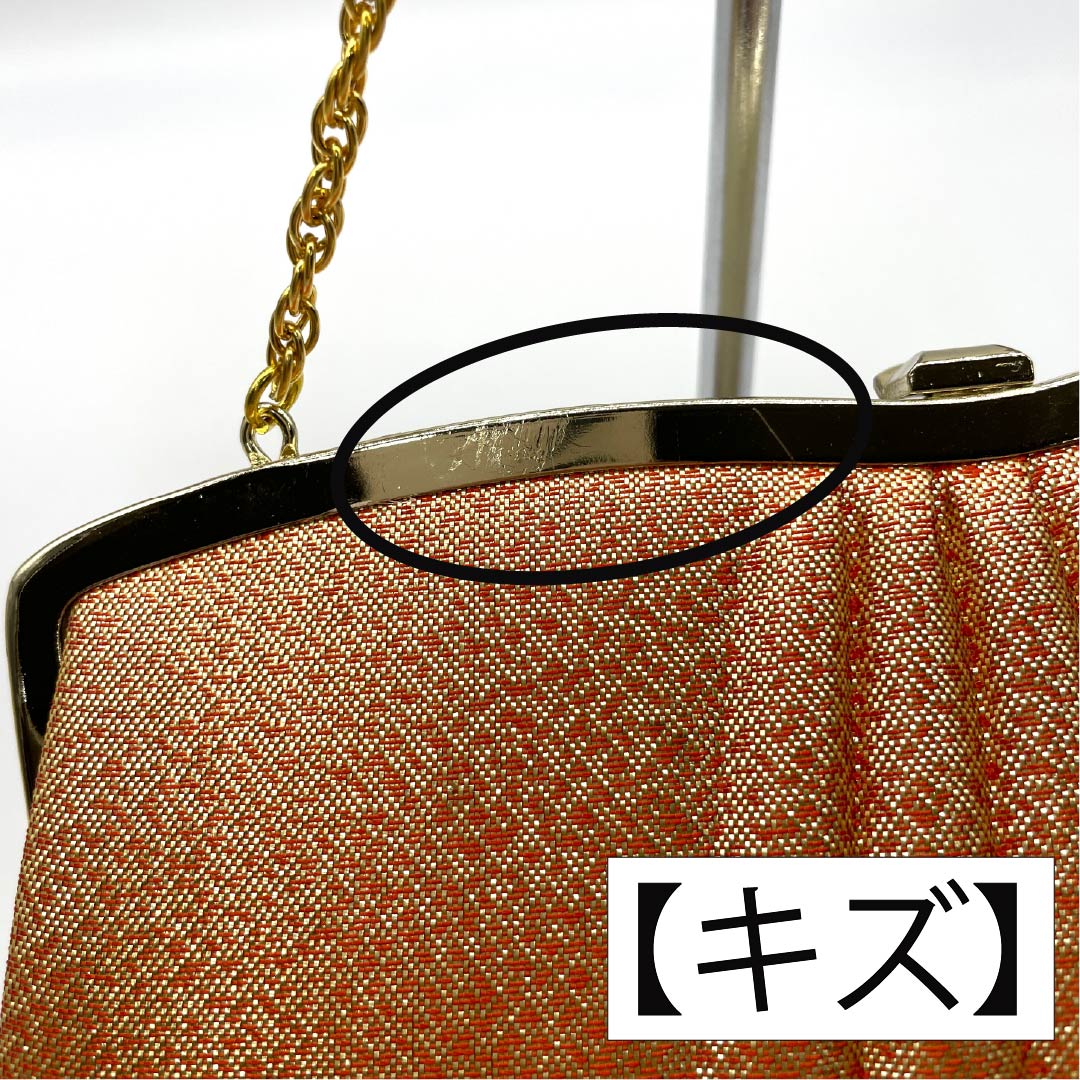 （新古品）草履バッグセット フォーマル Aランク 2way 佐賀錦 Mサイズ 金系 1133000323321