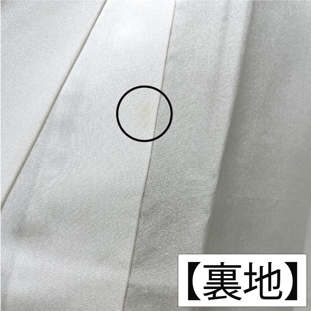 Homongi, pure silk, lined, length 156.5cm, sleeve length 63cm, faint yellow, Kyoto Yuzen, cherry blossom, chrysanthemum, bush clover, A rank, yellow, 1112005243323