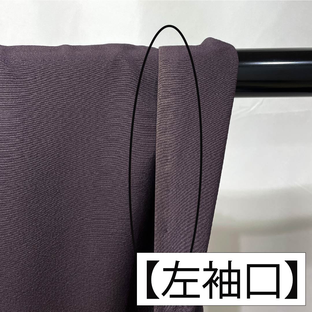 色留袖 正絹 身丈159.5cm 裄丈66cm 袷 紫烏色（しうしょく） 蘇州刺繡 吉祥文様 パールトーン加工 Aランク 紫系 1111001303320