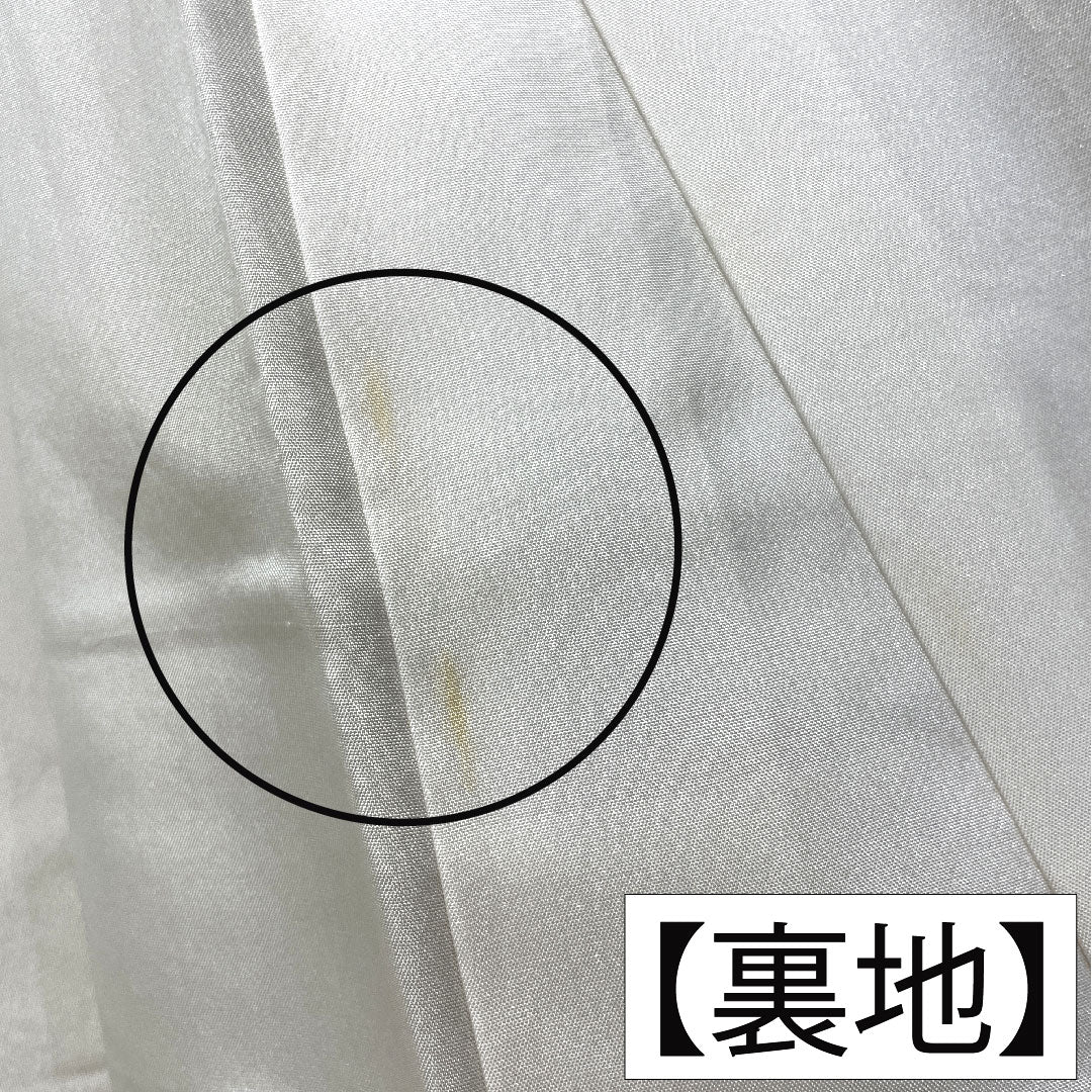 Homongi, pure silk, lined, length 156.5cm, sleeve length 63cm, faint yellow, Kyoto Yuzen, cherry blossom, chrysanthemum, bush clover, A rank, yellow, 1112005243323