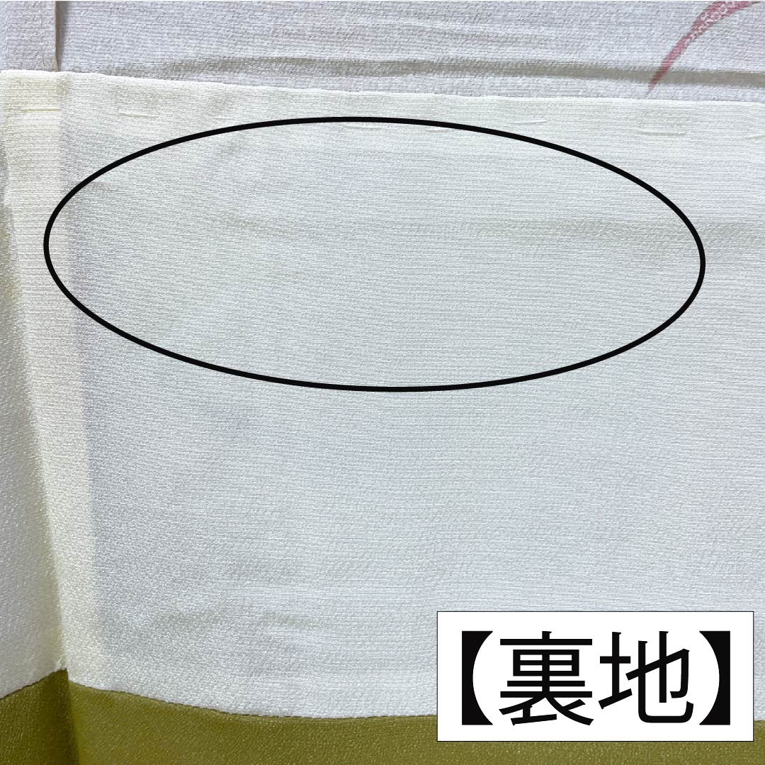 Komon (small pattern) polyester kimono, A rank, length 155.5cm, sleeve length 63cm, lined, walnut color (kurumiiro) with dew-grass pattern, backless, washable, beige, 1115007123325