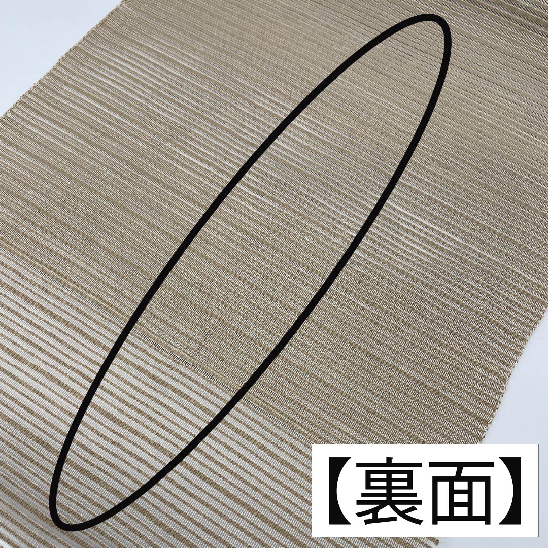 Nagoya Obi, pure silk, flaxen, summer obi with a scoop weave and summer camellia pattern, length 362cm, S rank, accent pattern, semi-formal, beige, 1124008702325, pine needle stitching