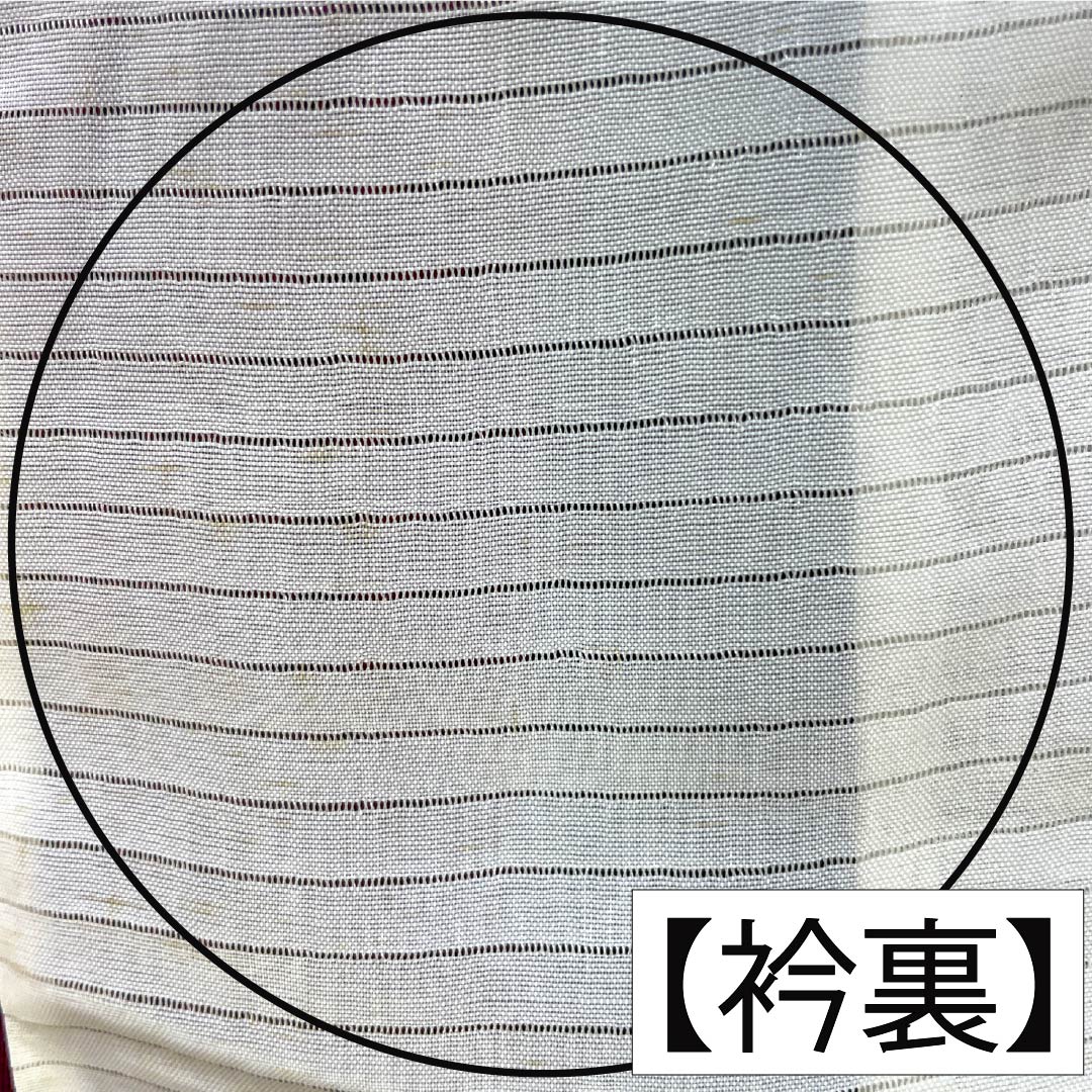 夏物 正絹 お召 Aランク 身丈151cm 裄丈64cm 紫黒色（しこくしょく） 草花模様 紗 紫系 1132004663220