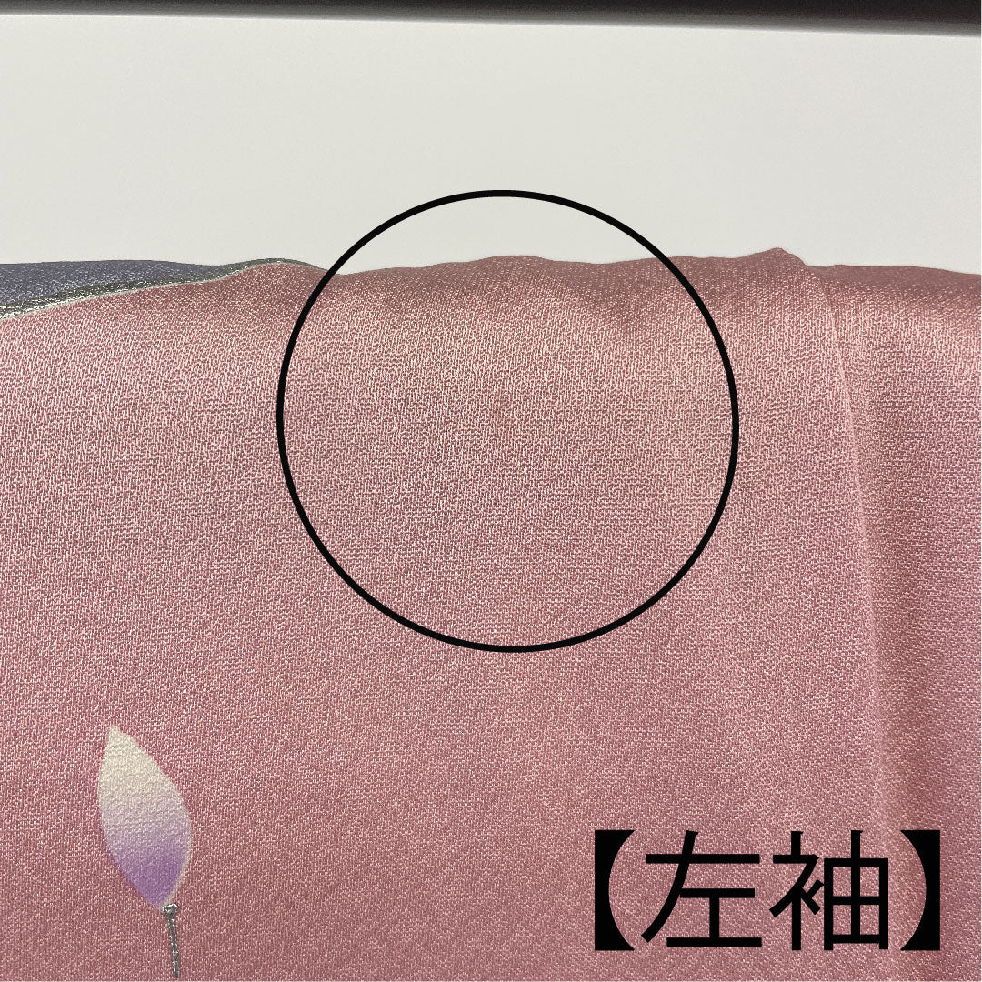 振袖 身丈165.5cm 裄丈64cm 袷  京友禅 花模様 正絹 Aランク ピンク系 1113000563513