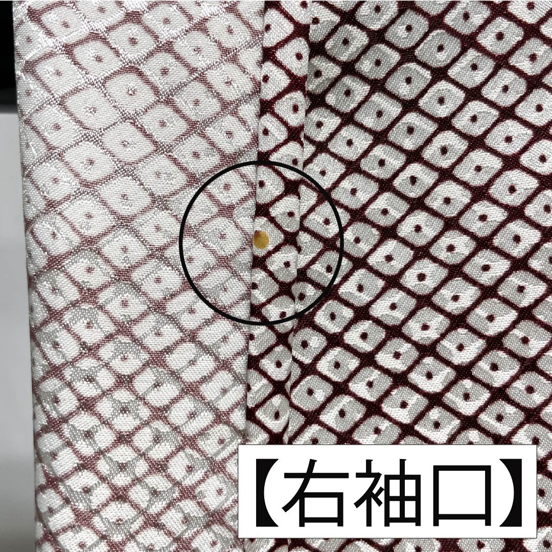 Homongi (visiting kimono), polyester, grade A, single layer, length 162cm, sleeve length 66.5cm, mokuranjiki (mokuran-jiki) pattern with wave design, shippo (cloisonne) pattern, with half-collar, washable, red, product number 1112006963412