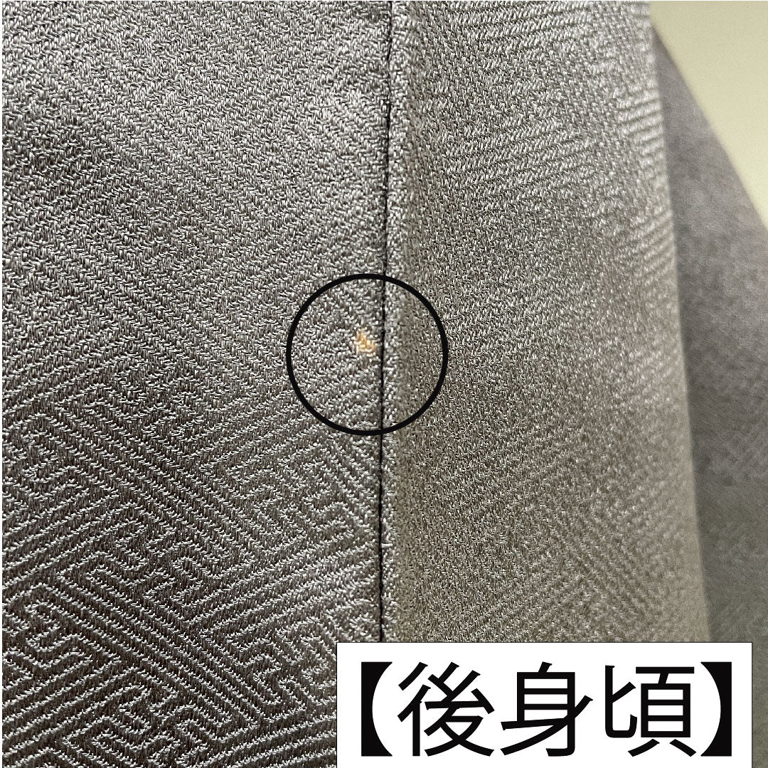 Homongi, pure silk, lined, length 164cm, sleeve length 63.5cm, indigo grey, partially dyed, cherry blossom, A rank, grey, 1112005773422