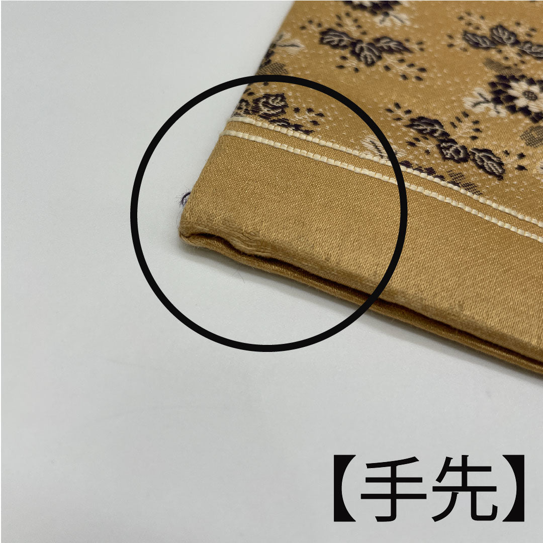 名古屋帯 両面全通 リバーシブル 草花模様 帯丈335cm 正絹 Aランク 全通 カジュアル 茶系 1124002433314  名古屋仕立て