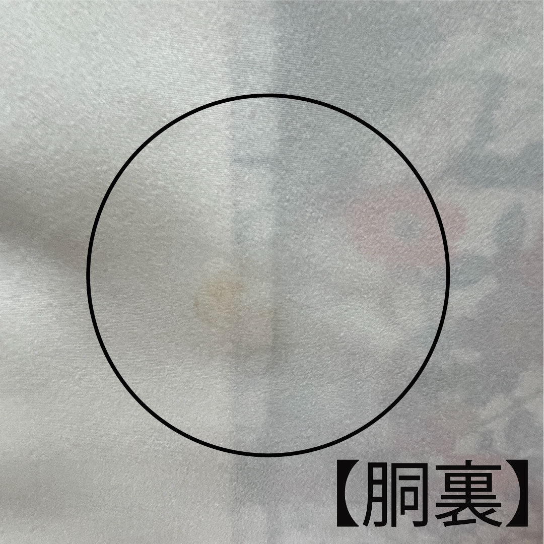 小紋 身丈156cm 裄丈60cm 袷  胡粉色 草花模様  正絹 Aランク 白系 1115003073311