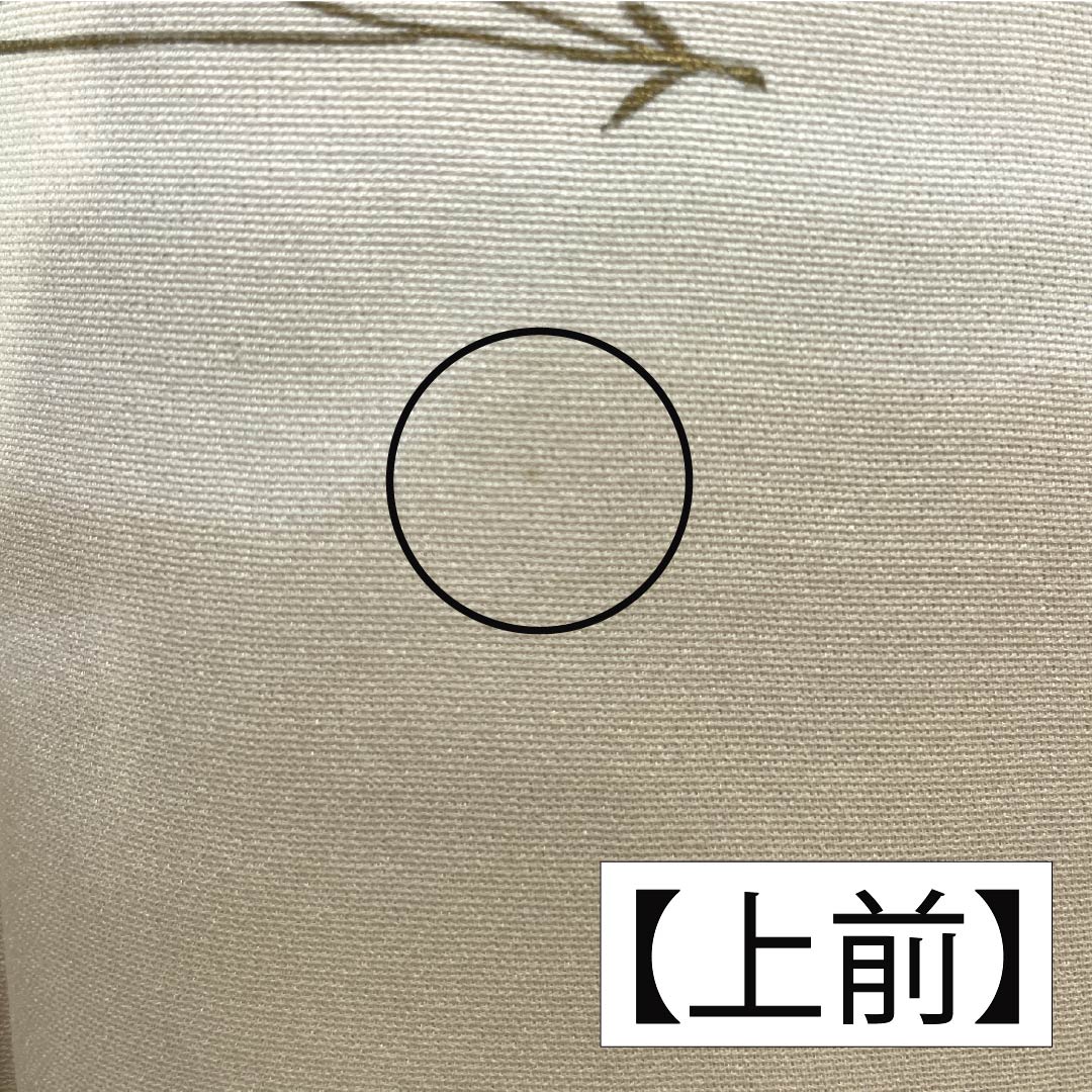 訪問着 正絹 Aランク 袷 身丈165cm 裄丈64.5cm 東京白茶色（とうきょうしらちゃいろ） 霞 松 竹 パールトーン加工 ベージュ系 1112006883525