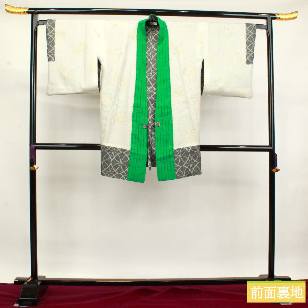 村山大島紬 正絹 身丈162cm 裄丈63.5cm  アンサンブル 幾何学模様 Sランク 袷 黒系 1116002952410