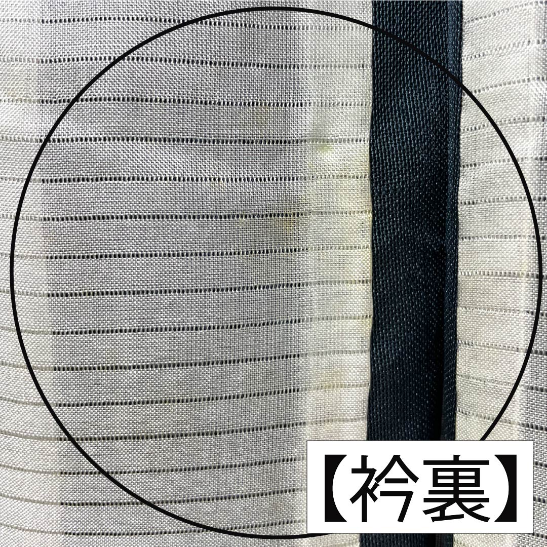 夏物 正絹 色無地 Bランク 身丈154cm 裄丈61.5cm 抽象模様 紗 黒系 1132004274210