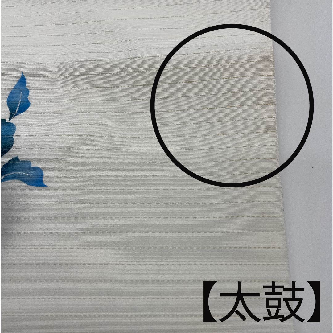 名古屋帯 白色 夏帯 絽 牡丹 染帯 帯丈373cm 正絹 Bランク ポイント柄 カジュアル 白系 1124004504311  名古屋仕立て