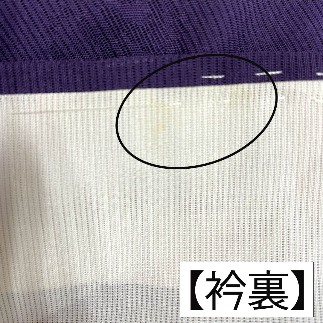 夏物 正絹 色無地 Aランク 身丈158cm 裄丈65cm 茄子紺色（なすこんいろ） 流水 紅葉 絽 紫系 1132004523320