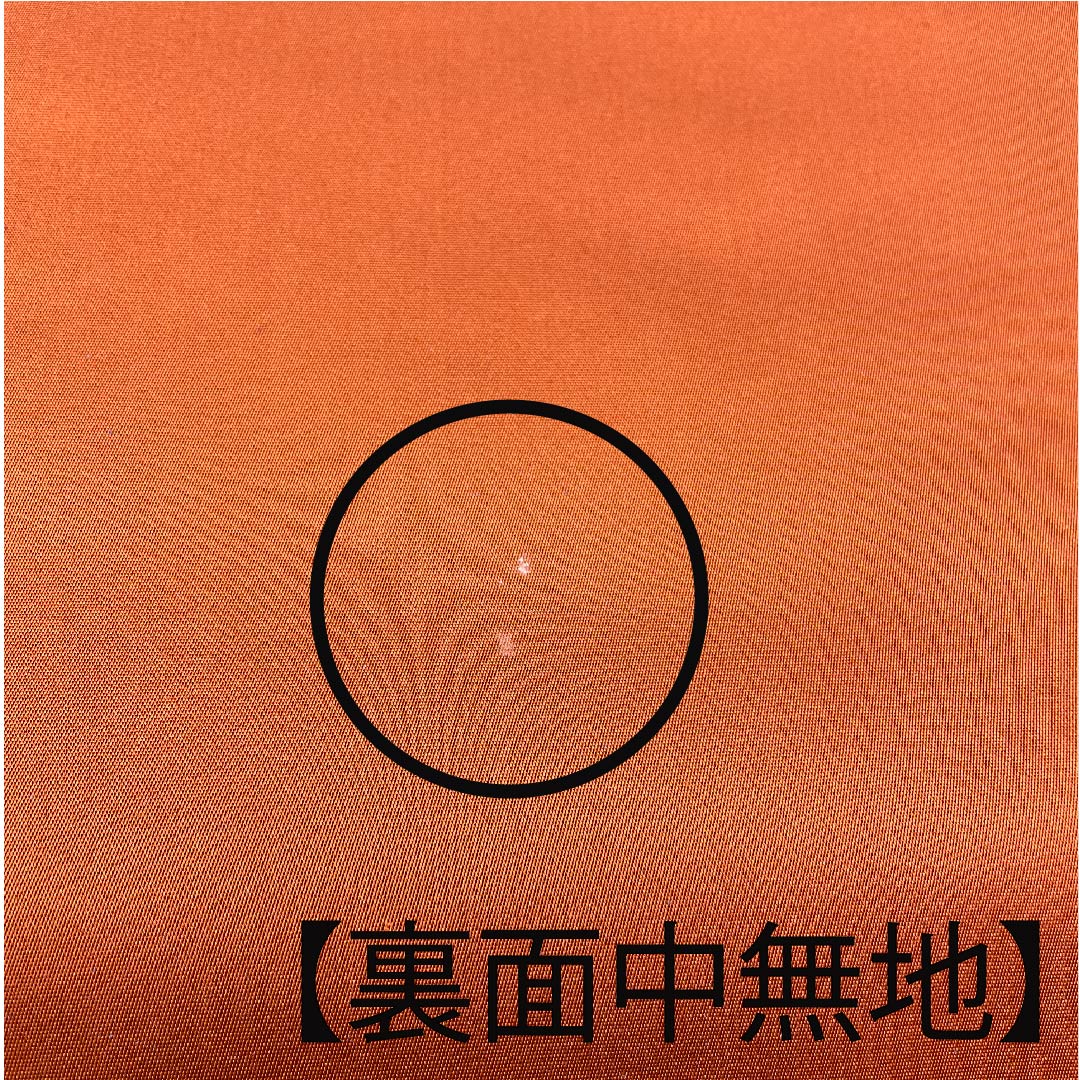 袋帯 猩々茶色（しょうじょうちゃいろ） 花模様 亀甲 白綾苑大庭 帯丈420cm 正絹 Aランク 六通 フォーマル 橙系 1123008893326