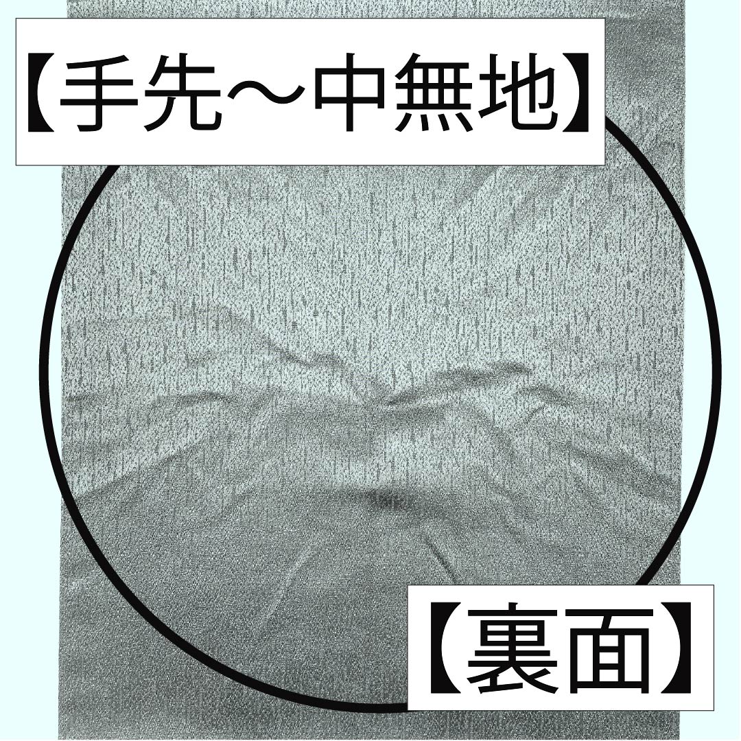 袋帯 正絹 薄鼠色（うすねずいろ） 西陣織 四角模様 疋田 ラメ 帯丈460cm Sランク ポイント柄 セミフォーマル グレー系 1123012632422