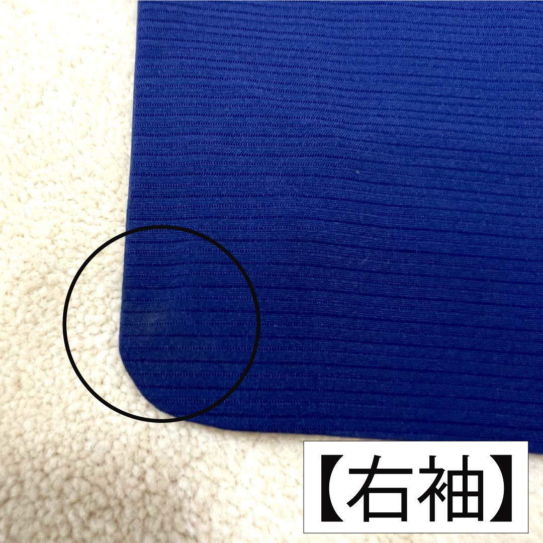夏物 正絹 色無地 Aランク 身丈153.5cm 裄丈65cm 紺色（こんいろ） 素無地 丸に五三桐 一つ紋 絽 紺系 1132003493217