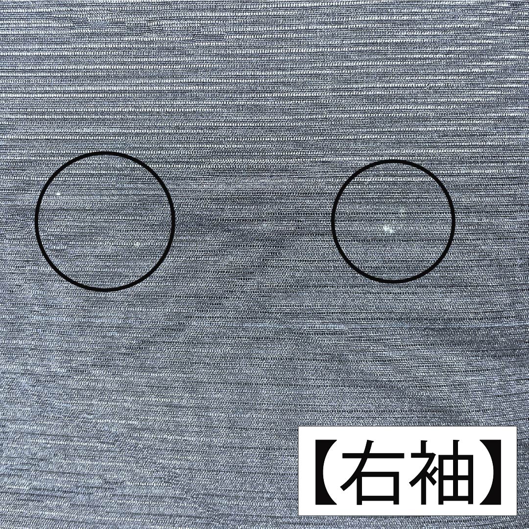 夏物 正絹 色無地 Aランク 身丈159.5cm 裄丈64.5cm 濃紺色（のうこんいろ） 草花模様 紋紗 紗 紺系 1132003723318