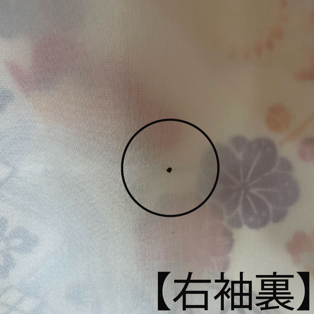振袖 正絹 身丈151cm 裄丈62cm 袷  黄丹色 京紅型 吉祥文様  Aランク 橙系 1113001913226