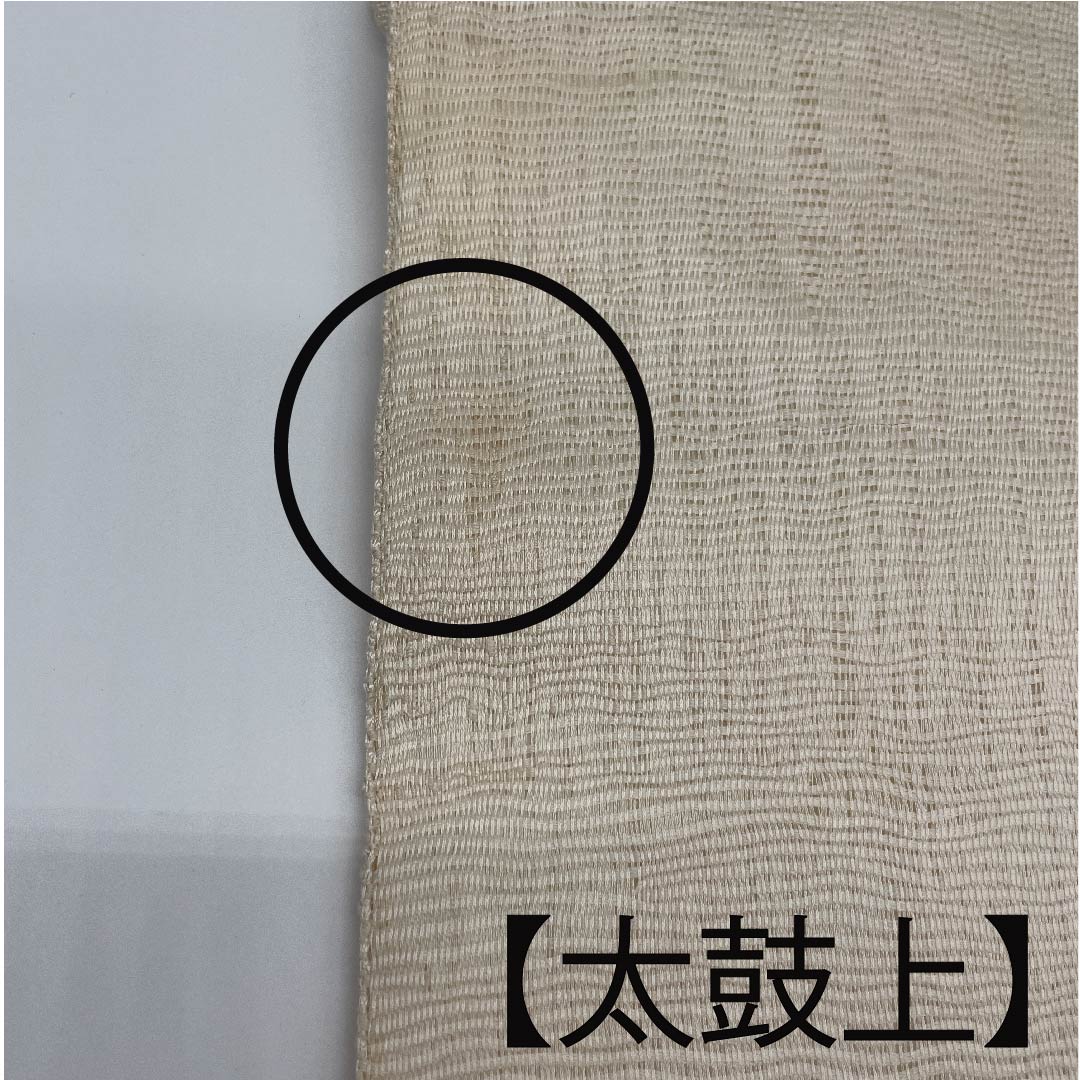 名古屋帯 生成り色 花柄 雪輪柄 帯丈340cm 正絹 Bランク ポイント柄 カジュアル クリーム系 1124004584315  名古屋仕立て