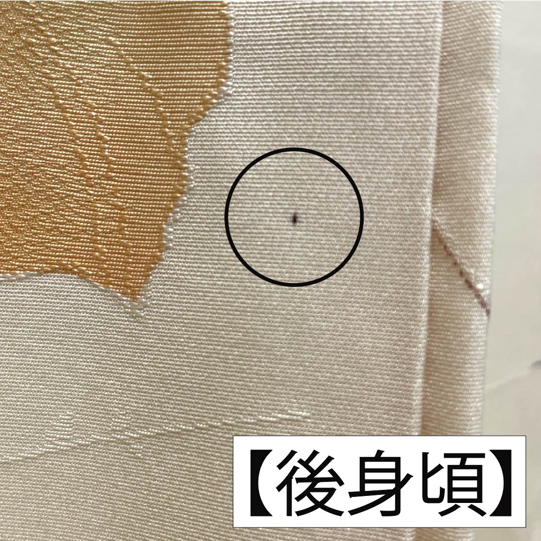 小紋 正絹 身丈160.5cm 裄丈64.5cm 袷 麴色（こうじいろ） 地紋起こし 洋花 Aランク クリーム系 1115006153415