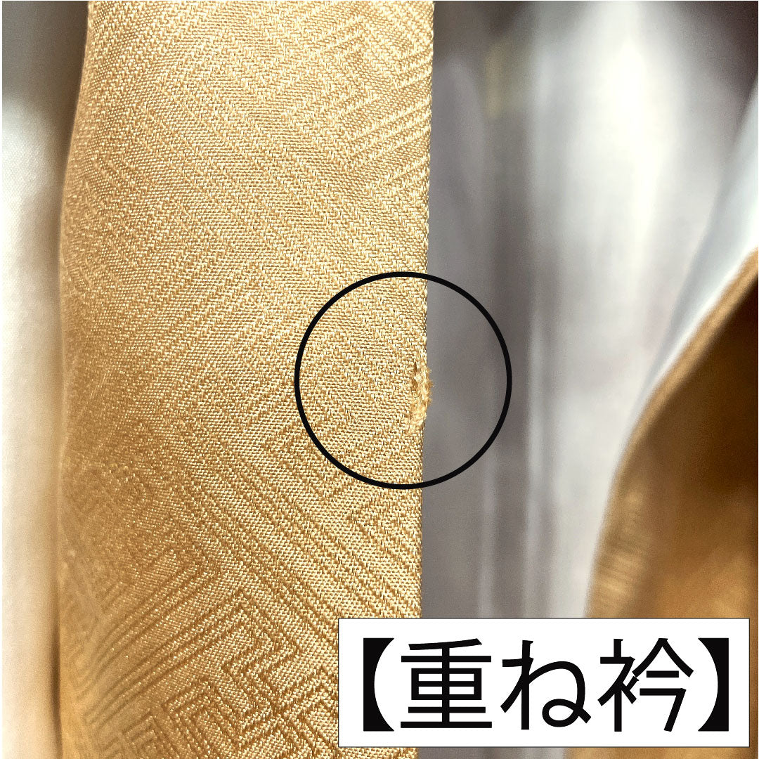 Colored Tomesode, pure silk, length 157cm, sleeve length 63cm, lined, coral color, Kyoto Yuzen, cherry blossom, pine, bamboo, plum, one crest, star and plum blossom, layered collar, A rank, orange, 1111001513326