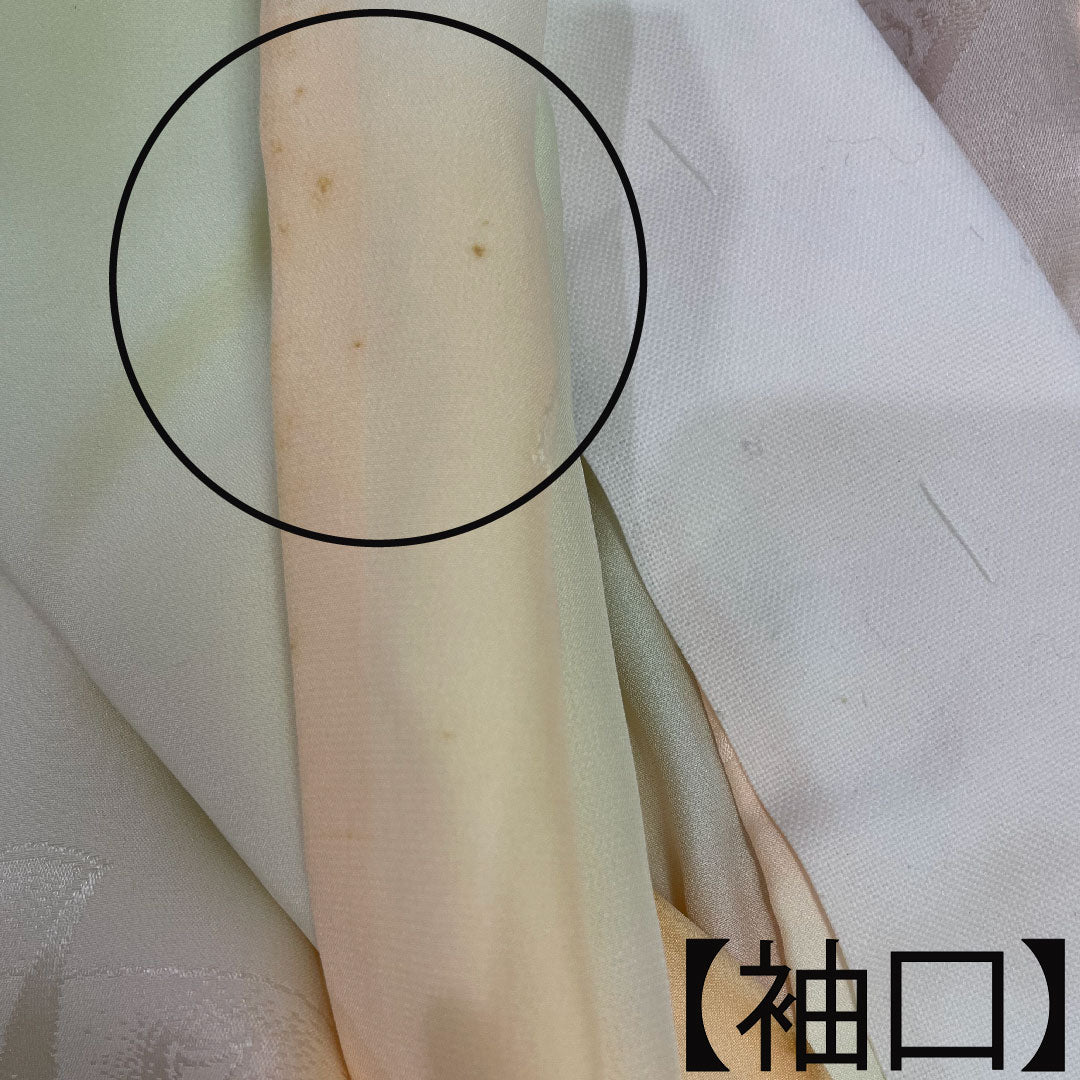 長襦袢 正絹 身丈123.5cm 裄丈64.5cm 単衣  振袖用 ぼかし染  Bランク グラデーション系 1129000604299