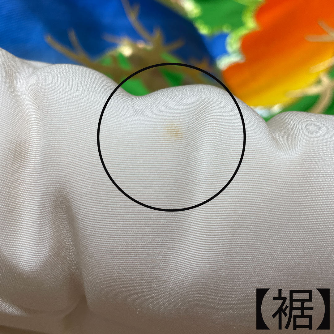 色打掛 正絹 身丈198cm 裄丈66.5cm  龍村謹製 桐箱入り 長襦袢セット 唐織 松 Aランク 袷 緑系 1110000613919