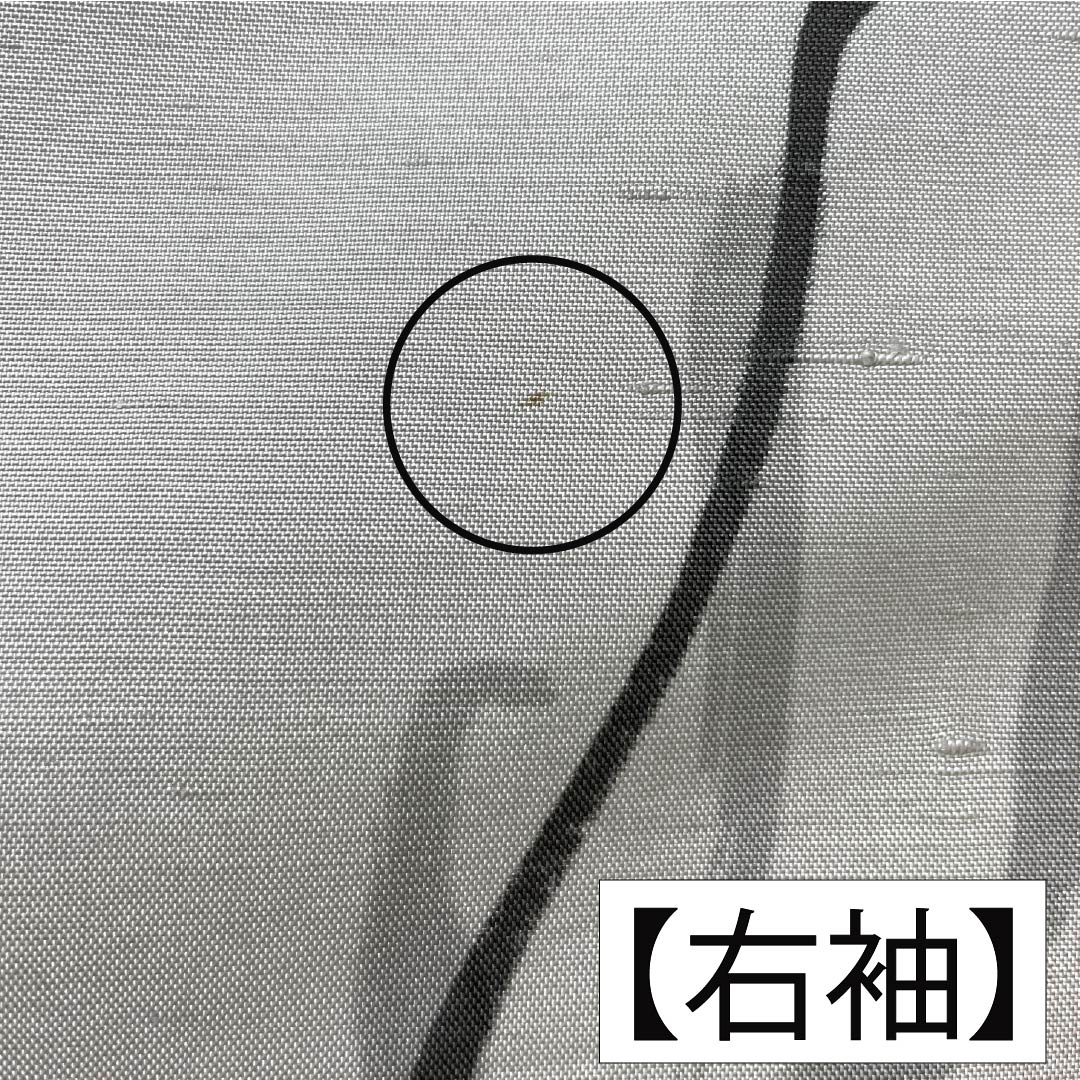 訪問着 正絹 Bランク 袷 身丈161.5cm 裄丈63.5cm 灰白色（かいはくしょく） 牛首紬 抽象模様 純一郎 作家物 しつけ糸付き グレー系 1112006994422