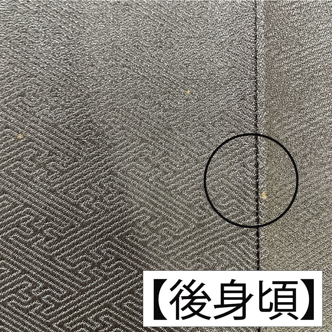 Homongi, pure silk, lined, length 164cm, sleeve length 63.5cm, indigo grey, partially dyed, cherry blossom, A rank, grey, 1112005773422
