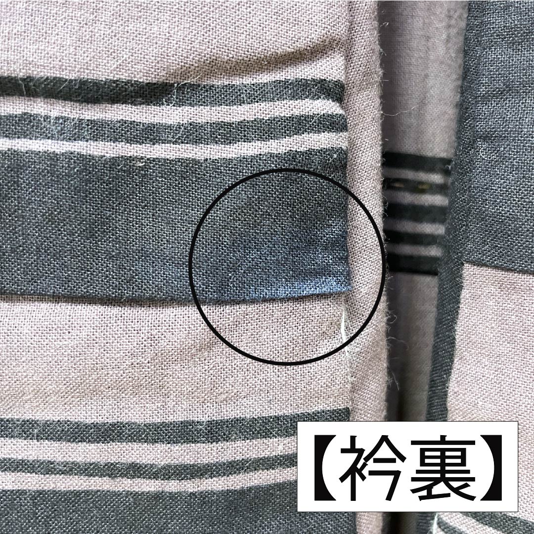 Cotton Yukata, Length 158cm, Sleeve Length 67cm, Rank B, Single Layer, Monotone, Grape Gray, Butterfly Design, 1118005824327
