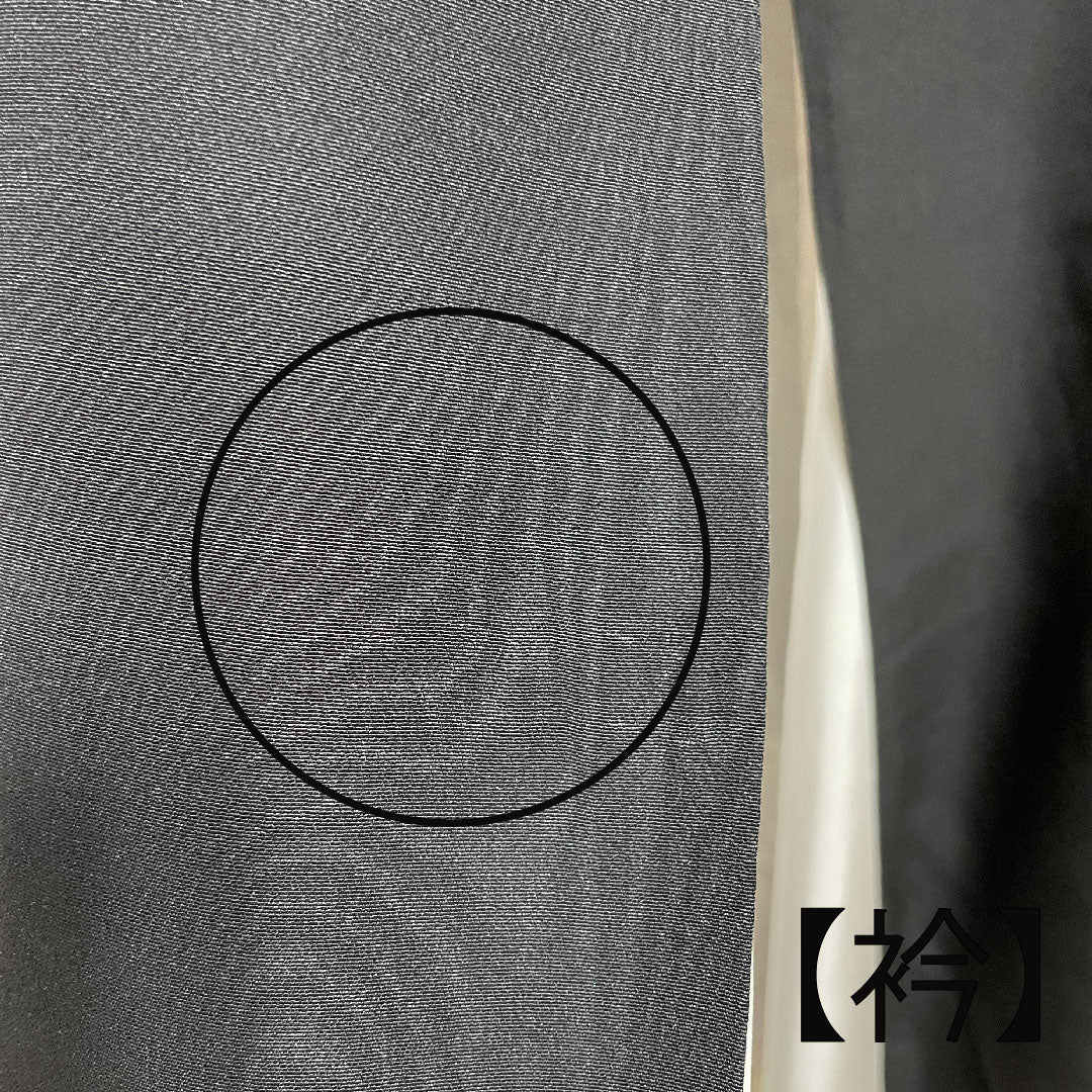 Black formal kimono, length 168.5cm, sleeve length 62cm, lined, by artist Chaya Tsuji, floral pattern, circle with diamond pattern, pure silk, A rank, five crests, black, 1111000473510