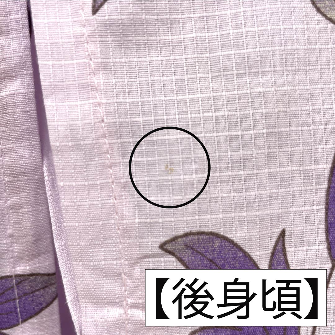 Cotton Yukata, Length 166cm, Sleeve Length 67.5cm, A-Rank, Single-Layer, Purple with Light Wisteria (Usu-Fujiiro), Peony and Bamboo Design, Product Number: 1118006053520